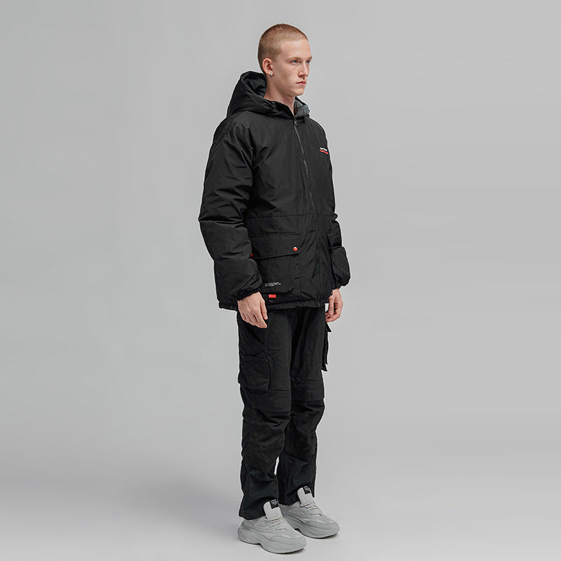 Reflective Cotton-Padded Jacket – Insulated Streetwear Coat with High Visibility for Men & Women